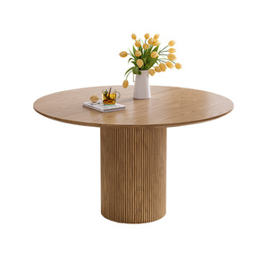 Nuevo Diseño de Juego de Mesa y Sillas de Comedor Redondas de Madera Maciza, Juego de Mesa para Restaurante - Product Image 3