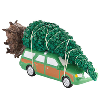 Nouvelle résine décoration de jardin de Noël bonhomme de neige maison voiture avec clignotant arbre lumières artisanat