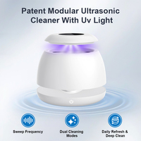 Smile Find Nettoyeur Ultrasonique Portable pour Retainers et Gouttières Dentaires, avec Pod de Nettoyage Anti-Taches et Fonction UV