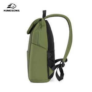 Kingsons Flip Top Backpack 15 Inches Large Capacity <b>Computer</b> <b>Bag</b> Unisex Everyday Use Solid Color Student Backpack - Product Image 3