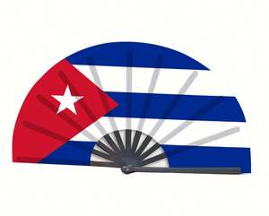 Abanico Plegable de Bambú con Diseño de Arte Folclórico Personalizado 2022, 33 cm, DIY, Bandera Nacional de Cuba, Souvenir, Venta al Por Mayor - Product Image 2