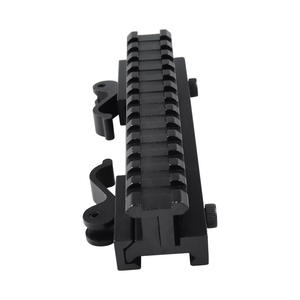 Soporte de Montaje Lateral de Acero Aleado Negro para Accesorios de Caza, Adaptador de Montaje de Mira de Liberación Rápida QD, Base Ajustable de 20 mm, Lente Objetivo de 30 mm - Product Image 2