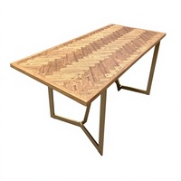 Table à manger en bois de style moderne pour restaurant, hôtel, café, support personnalisé