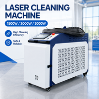 Machine de nettoyage au laser à fibre portable 1500W 2000W 3000W, refroidie par eau, pour la restauration de la rouille sur site