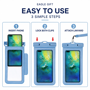 ซองกันน้ำ IPX8 สำหรับโทรศัพท์มือถือ  วัสดุ PVC  ดีไซน์ทันสมัย  ป้องกันการโจรกรรม  ใช้ใต้น้ำได้  พร้อมสายคล้องคอ สำหรับดำน้ำตื้น ดำน้ำลึก และชายหาด - Product Image 5
