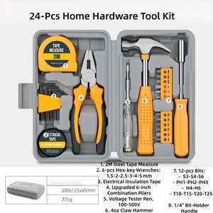 Juego de Herramientas Multifuncionales para el Hogar de 24 Piezas, Kit Completo de Herramientas Manuales, Herramientas de Reparación, Mantenimiento del Hogar, Directo de Fábrica - Product Image 4