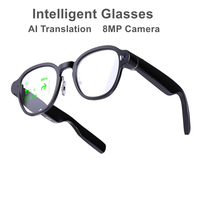 Gafas Inteligentes con Pantalla PVG, Traducción por IA, Música por BT, Lente de Cámara de 8MP Intercambiable, Micrófono Dual con Cancelación de Ruido ENC para Hacer Llamadas