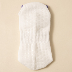 Women's Cotton Cute Black <b>cat</b> Pattern Grip Pilates Compression Crew <b>Socks</b> Anti-Slip Crew Block Color <b>Socks</b> - Product Image 4
