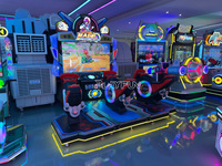 Simulateur de course de moto dynamique haute définition à monnayeur pour enfants, machine de jeu d'arcade 3 joueurs pour jeux d'amusement