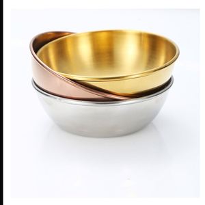 Bol à sauce soja rond en acier inoxydable de haute qualité, idéal pour les sushis, les steaks, les salades et les tomates - Product Image 5