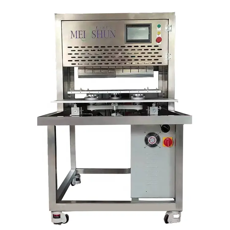 केक कारखाने प्रसंस्करण मशीन विभिन्न पाक खाद्य टुकड़ा करने की क्रिया उपकरण स्वचालित दौर केक कटर मशीन