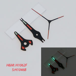 <span class=keywords><strong>Mods</strong></span> luminosos súper verdes de diseño de avión aptos para NH34 NH35 NH36 movimiento reloj manos reloj de pulsera piezas - Product Image 1