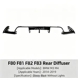 Rear Bumper <b>Diffuser</b> lip for F80 F81 F82 F83 M3 M4 2014-2019 Car Spoiler Upgrade Modify Parts Tuning with/out <b>Led</b> - Product Image 5