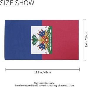 Unisex Haiti Bandeira Sun Scarf UV-Proof Quick-Dry Pescoço Gaiter Multifuncional Máscara Facial Bandana para o Carnaval de Verão - Product Image 5