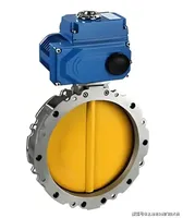 Vanne papillon électrique de ventilation en alliage d'aluminium pour dépoussiérage de cheminée haute température, 2 pouces à 20 pouces, DC24VAC110V 220V 380V