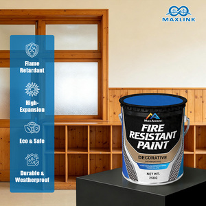 Direct Factory Decorative Fire Resistant Paint Interior Wall Fire Rated Latex Paint Commercial Space Coating Use