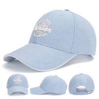 Gorra de Béisbol Deportiva Unisex de Algodón con 6 Paneles, Visera Sandwich, Logotipo Bordado Personalizado y Hebilla Metálica