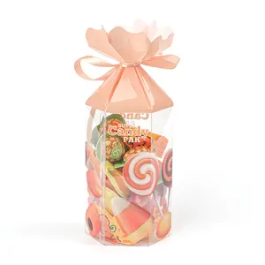 Boîte à bonbons en plastique recyclé, emballage cadeau, boîte en forme de bonbon pour boîte de faveur de mariage, vente en gros