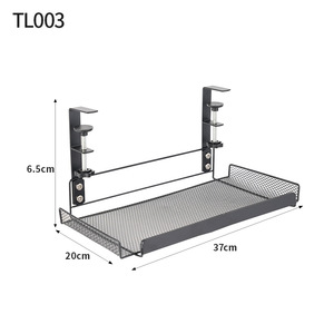 Mesh Cable Organizer Under Desk <b>Router</b> Holder Adjustable <b>Wire</b> Management Shelf Office Storage Rectangle Standing Type - Product Image 4