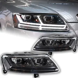 Auto Verlichting Voor Audi A6 Koplamp Projector Lens 2004-2011 Dynamische Signaal Hoofd Lamp A6 C6 Led Koplampen Drl automotive Accessoire