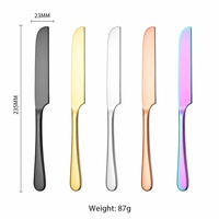Ensemble de 2 spatules à gâteau en acier inoxydable 410, finition miroir dorée, lame dentelée, couteau à gâteau pour mariage, fête d'anniversaire