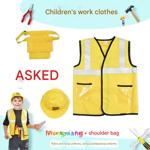 Disfraz de Cosplay de Ingeniero, Conjunto de Disfraces de Trabajo para Niños, Chaqueta de Trabajador de la Construcción con Casco, Martillo, Destornillador y Hacha - Product Image 2