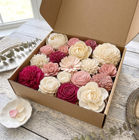 Cadeau fait à la main fleur séchée fleur de Magnolia en bois Sola avec Arrangement de roseaux diffuseur