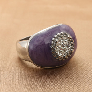 European American Style <b>Titanium</b> Steel Diamond <b>Ring</b> Retro Punk Multi Color Geometric Design Unisex Everyday Wear 290130 - Product Image 4