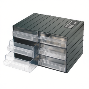 Unité de rangement Fervi avec tiroirs transparents extractibles, boîte de rangement à 6 compartiments pour outils et petites pièces - Product Image 2