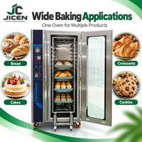 Four à convection industriel à gaz 8 plateaux, équipement de boulangerie professionnel à circulation d'air chaud avec vapeur pour la cuisson