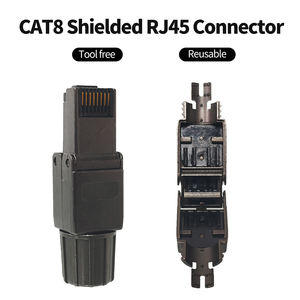 หัวต่อ RJ45 FTP SFTP แบบไม่ต้องใช้เครื่องมือ Cat7 Cat8 สำหรับสายอีเธอร์เน็ต  แบบ 8P8C - Product Image 2