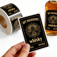 Étiquette personnalisée pour bouteille de whisky, autocollant adhésif premium pour bouteille de liqueur en verre, pour distillerie, marque haut de gamme PT