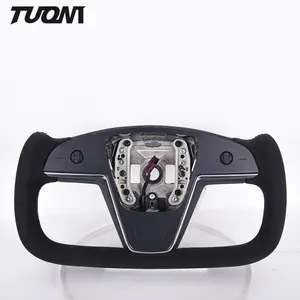 2022 hot selling carbon fiber popular steering wheel Model X yoke plaid for tesla