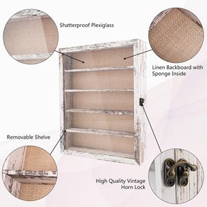 Cadre en bois multifonctionnel moderne en gros avec étagères amovibles, OEM ODM, logo personnalisé, rangement transparent - Product Image 4