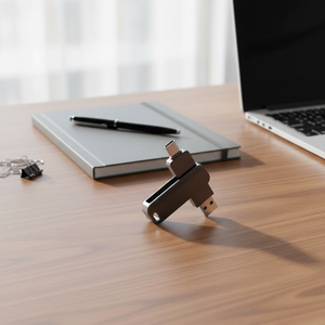Nueva Unidad <span class=keywords><strong>Flash</strong></span> <span class=keywords><strong>USB</strong></span> Tipo-C/<span class=keywords><strong>USB</strong></span>-A de Metal de Alta Velocidad de 32 GB a 1 TB con 1 Año de Garantía, Compacta y Giratoria 360° para Todos los Dispositivos - Product Image 5