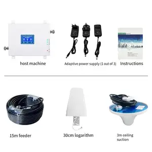 Mobile Phone Signal Booster Amplifier 2G 3G 4G Repeater For 900 1800 2100 Frequencies