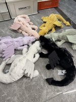 Peluche Dragon Jellycat – 13 styles, ensemble complet : Sky, Black, Fuddlewuddle, Bashful – Grand coussin doux anti-stress avec étiquettes et sac anti-poussière