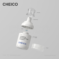 Flacon pompe sans air en plastique 30ml 50ml 100ml 120ml, sérigraphie, marquage à chaud, pour crème contour des yeux, crème visage, lotion, emballage cosmétique OEM