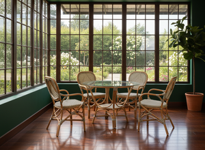 Ensemble de salle à manger en rotin/osier de style jamaïcain, élégant, compact et confortable pour villa, maison, appartement, hôtel, en provenance d'Indonésie - Product Image 6