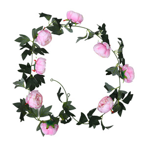 8 <b>Head</b> European <b>Style</b> Peony Vine 100cm 200cm Wedding Decoration Plastic Silk Flowers High Simulation Reusable - Product Image 5