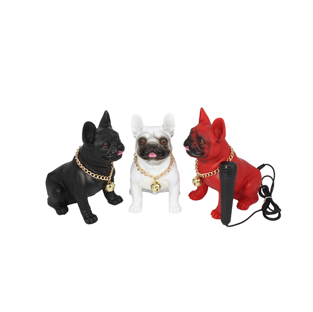 2023 New Arrival Cool Dog Shape Full-body Bulldog CH-M15M Bass BT TWS Outdoor Speaker Box Portable Wireless Speaker