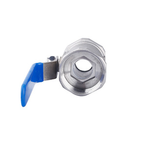 Vanne à bille en acier inoxydable 3/4 pouce filetée pour utilisation industrielle dans les conduites d'eau - Product Image 1