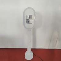 Machine Photo Booth Ovale pour iPad - Métal Étanche Partage Instantané pour Selfies sur les Réseaux Sociaux Compatible