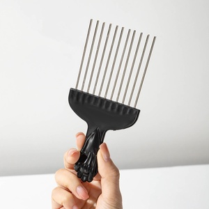 3 Màu Sắc Nóng Bán Tóc Bàn Chải Tóc Công Cụ Tạo Kiểu Tóc Lược Thép Không Gỉ <span class=keywords><strong>Pin</strong></span> Afro Chọn Lược Cho Salon Và Nhà Sử Dụng - Product Image 3