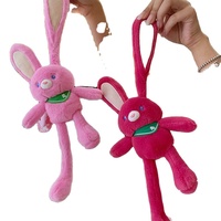 Peluche douce à longues jambes, lapin lesté en peluche, porte-clés personnalisé, décoration d'Halloween, 11-30cm