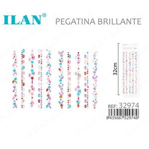Adesivo Decorativo ILAN con Strass Scintillanti 32cm, Accessorio per Artigianato - Product Image 2