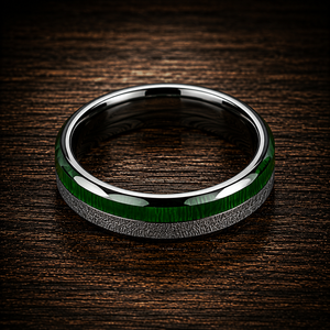 Anillo de Eternidad Moderno de Acero Inoxidable con Incrustaciones de Meteorito y Malaquita, Ajuste Cómodo, para Hombre y <span class=keywords><strong>Mujer</strong></span>, para Boda o Compromiso, Venta al Por Mayor JLM - Product Image 4