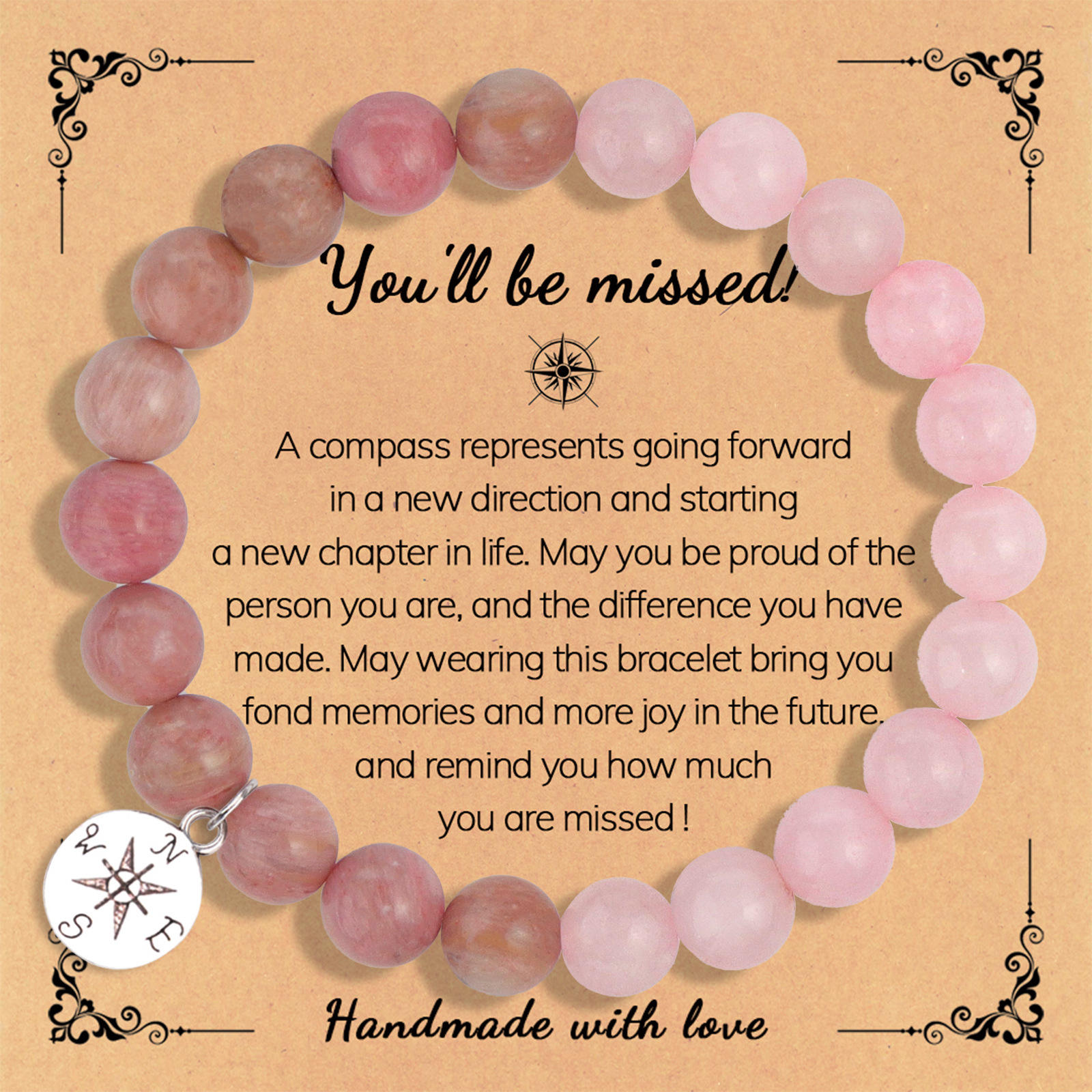 โรสควอตซ์ + โรโดไนท์