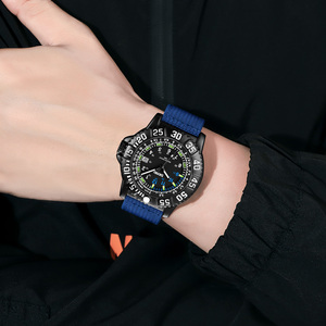 Reloj cronógrafo redondo para hombre, correa de nailon de lujo, reloj de cuarzo resistente al agua 30M, relojes al por mayor - Product Image 3