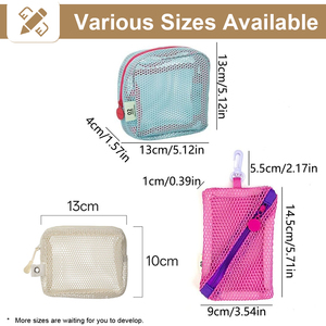Mesh <b>Vacuum</b> Compressed Makeup <b>Bag</b> Zipper | Transparent Bathroom Travel Cosmetic Pouch Lightweight Quick-Dry Toiletry - Product Image 2